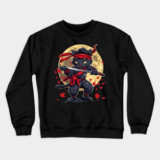 Cat Ninja Stealth Feline Agility Crewneck Sweatshirt